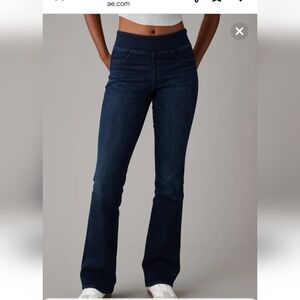 American Eagle Blue Flare Wide Leg Jeans